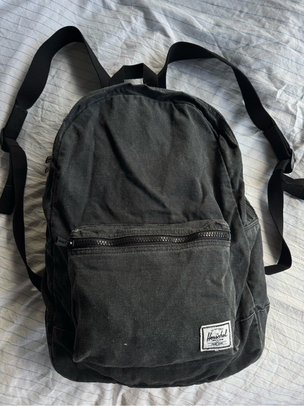 Herschel Supply Company Classic Washed Black Canvas Backpack